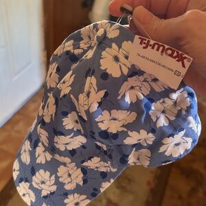 Kate Spade Floral Blue and White Cap